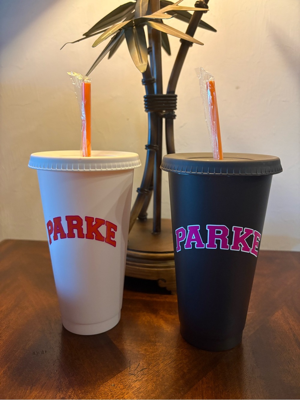 (2) NEW 2026 Limited Edition PARKE X Dunkin collab-Set of 2 Reusable Tumbler